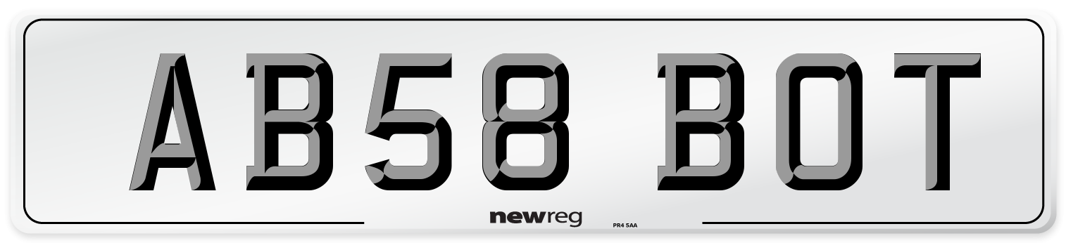 AB58 BOT Number Plate from New Reg